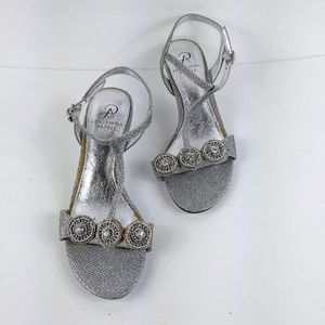 Adriana Papel Sliver Sandals Size 7.5